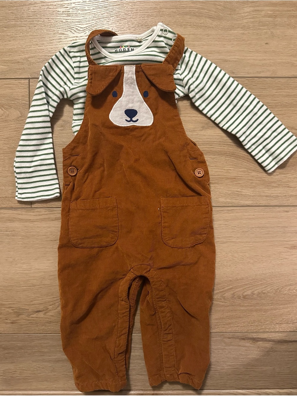 Boden Puppy Overall Set